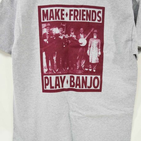 Cedar Mountain Banjos Make Friends Play Banjo T Shirt - Back